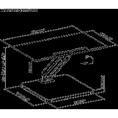 Ergonomic gas-spring laptop and mouse stand — Black