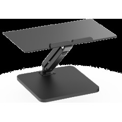 Ergonomic gas-spring laptop and mouse stand — Black