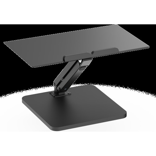 Ergonomic gas-spring laptop and mouse stand — Black