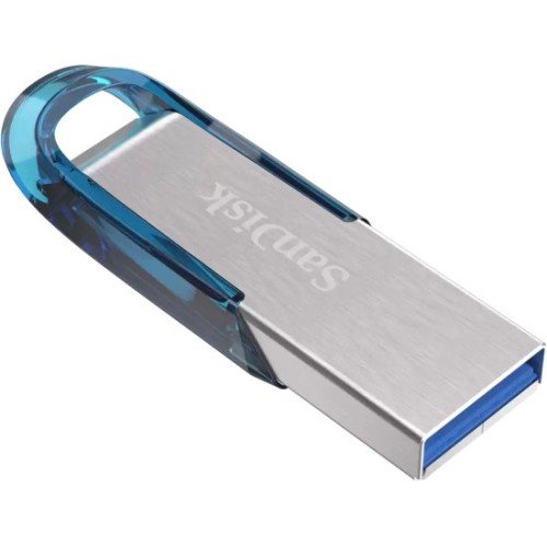 זיכרון נייד SanDisk Ultra Flair USB 3.0 בנפח 32GB צבע כחול טרופי