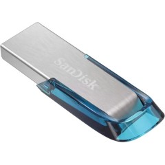 זיכרון נייד SanDisk Ultra Flair USB 3.0 בנפח 32GB צבע כחול טרופי