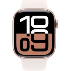Apple Watch Series 10 GPS 42mm + Cellular in Rose Gold Aluminium with Light Blush Sport Band S/M (2024)