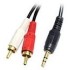 AUX 3.5 Stereo Cable - 2xRCA Gold Plated, 1.8 meters