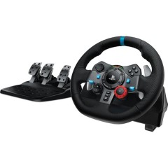 ערכת הגה מרוצים לוג'יטק דרייבינג פורס ג'י 29 Logitech Driving Force G29 עם אוזניות גיימינג אסטרו Astro A10 עבור מחשב PC ,PS3/PS4/PS5
