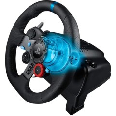 ערכת הגה מרוצים לוג'יטק דרייבינג פורס ג'י 29 Logitech Driving Force G29 עם אוזניות גיימינג אסטרו Astro A10 עבור מחשב PC ,PS3/PS4/PS5