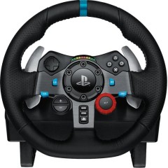 ערכת הגה מרוצים לוג'יטק דרייבינג פורס ג'י 29 Logitech Driving Force G29 עם אוזניות גיימינג אסטרו Astro A10 עבור מחשב PC ,PS3/PS4/PS5