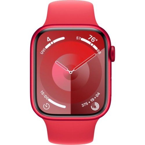 שעון חכם Apple Watch Series-9 GPS 45mm עם רצועה Product Red Sport Band בגודל M/L