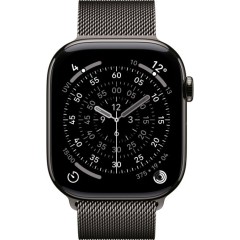 שעון Apple Watch 46mm Series 11 GPS + Cellular בצבע Slate Titanium עם רצועת Slate Milanese Loop M/L (2025)