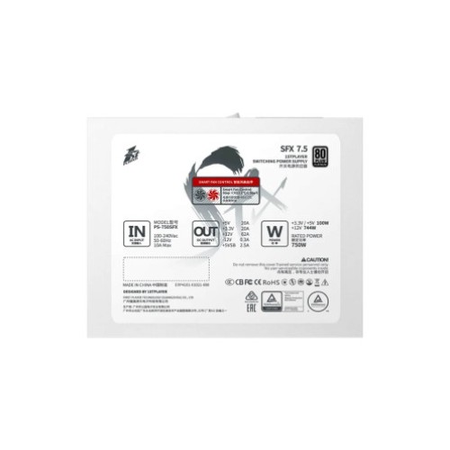 ספק כוח 1STPLAYER SFX 750W 80+ PLATINUM WHITE