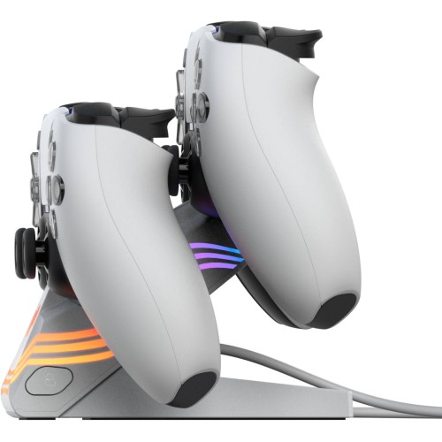 Afterglow Wave RGB Charging Station for PS4/PS5 Controllers — White