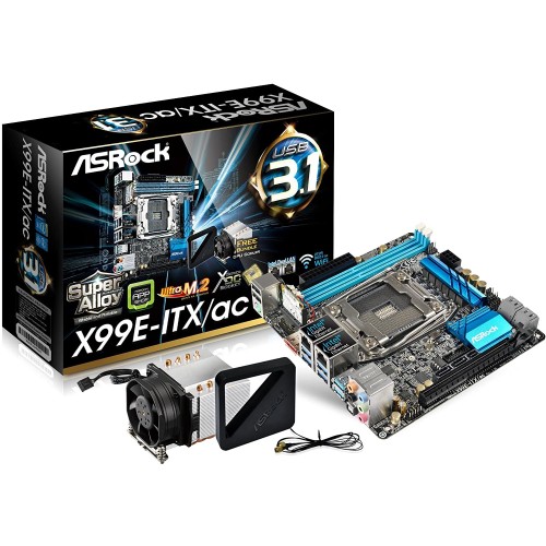 Материнская плата 2011-3 X99 Asrock X99E-ITX/AC