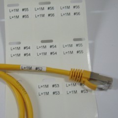 Marking stickers for optical and copper network cables and bridges CAT5e CAT6 CAT6a CAT7.