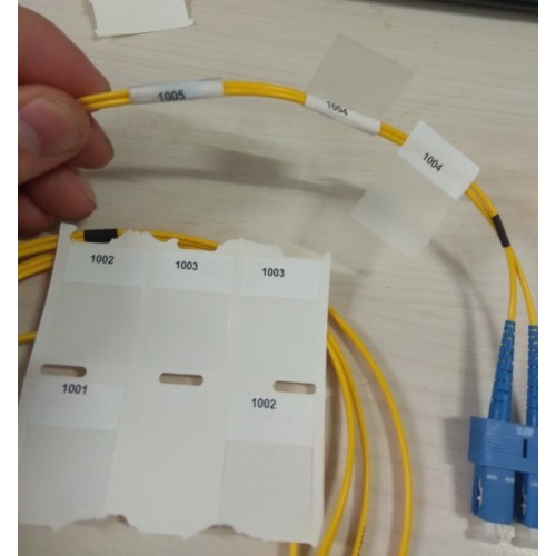 Marking stickers for optical and copper network cables and bridges CAT5e CAT6 CAT6a CAT7.