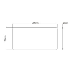 Solid wood desktop — Black