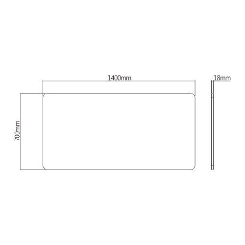 Solid wood desktop — Black