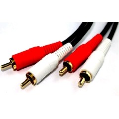 RCA x2 Cable M-M Molded, 1 Meter