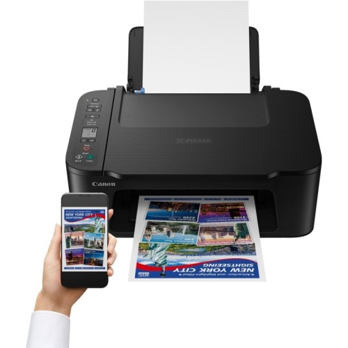 Многофункциональный беспроводной принтер Canon PIXMA TS3750i для печати, сканирования и копирования — черный