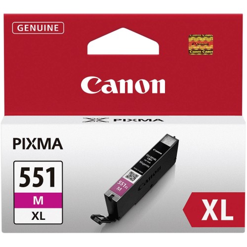 מחסנית דיו מג'נטה מקורית Canon CLI-551XLM בתפוקה גבוהה למדפסות Canon PIXMA