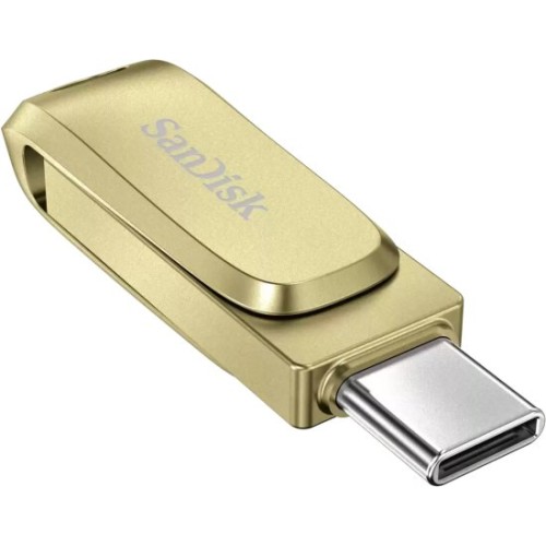 SanDisk Ultra Dual Drive Luxe USB 3.1 Type-C זיכרון נייד בנפח 128GB צבע זהב