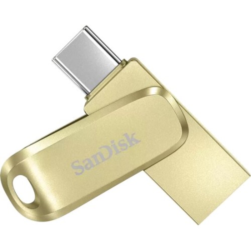 SanDisk Ultra Dual Drive Luxe USB 3.1 Type-C זיכרון נייד בנפח 128GB צבע זהב