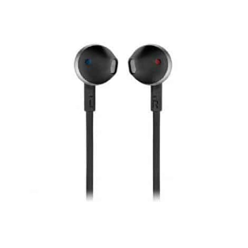 Bluetooth headphones JBL Tune 205BT in black color.