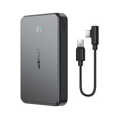 סוללת גיבוי ACEFAST M31 בקיבולת 10000mAh עם טעינה אלחוטית מגנטית מהירה 22.5W — שחור