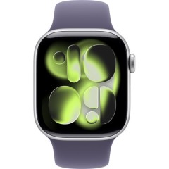  שעוןApple Watch 42mm Series 11 GPS בצבע Silver Aluminium עם רצועת Purple Fog Sport Band M/L (2025)