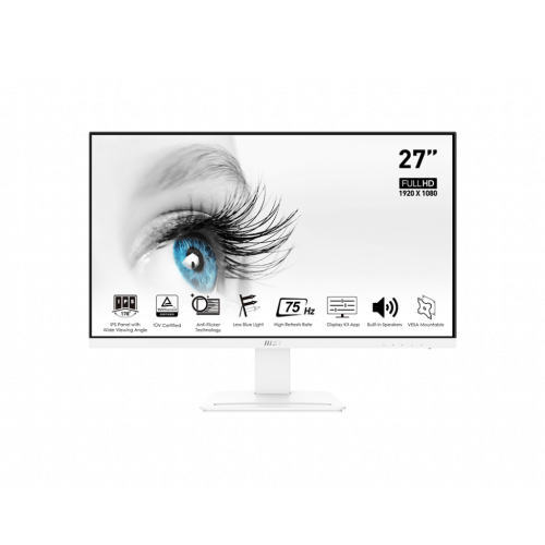 Computer Monitor White 27 Inch MSI PRO MP273W