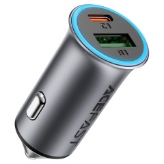 מטען רכב מהיר ACEFAST B16 ‏95W עם יציאות USB-C ו-USB-A — אפור