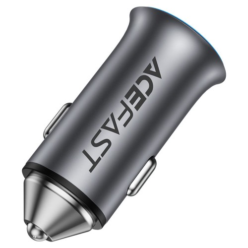 ACEFAST B16 95W Fast Car Charger with USB-C and USB-A Ports — Grey