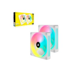 Стартовый комплект вентиляторов CORSAIR iCUE LINK QX140 RGB 140 мм PWM белый (2 шт.)