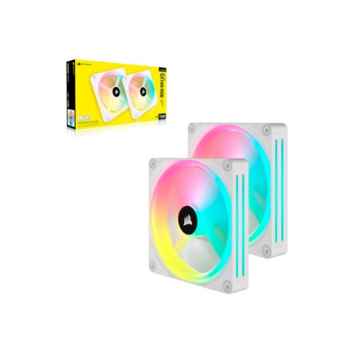Стартовый комплект вентиляторов CORSAIR iCUE LINK QX140 RGB 140 мм PWM белый (2 шт.)