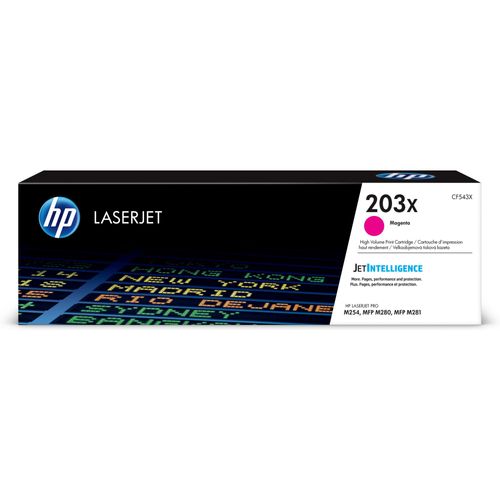 Original HP 203X High-Capacity Magenta Toner Cartridge for HP Color LaserJet Pro Printers