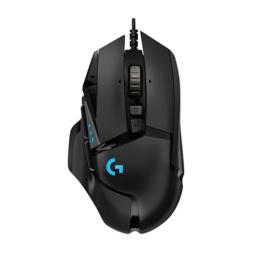 עכבר גיימינג חוטי Logitech G502 HERO High Performance עם חיישן HERO 25K — שחור