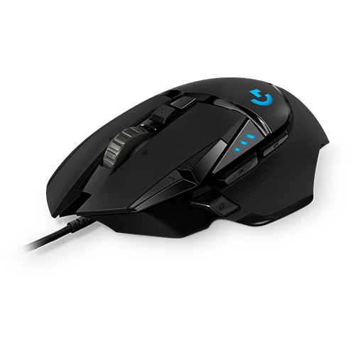 עכבר גיימינג חוטי Logitech G502 HERO High Performance עם חיישן HERO 25K — שחור