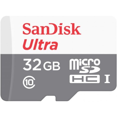 כרטיס זיכרון SanDisk Ultra MicroSDHC כרטיס זיכרון ללא מתאם בנפח 32GB