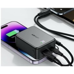 סוללת גיבוי ACEFAST M28 בקיבולת 10000mAh עם טעינה מהירה 22.5W — שחור