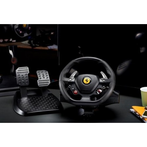 הגה מירוצים עם דוושות טרומאסטרThrustmaster T80 Ferrari 488 GTB Edition  עבור PC/PS4