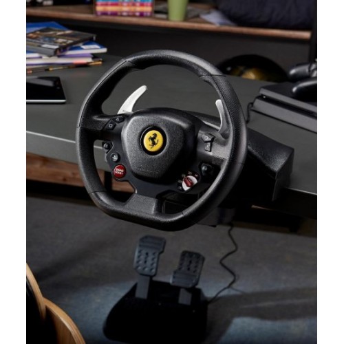 הגה מירוצים עם דוושות טרומאסטרThrustmaster T80 Ferrari 488 GTB Edition  עבור PC/PS4