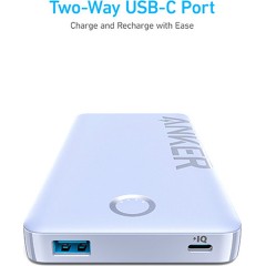 סוללת גיבוי Anker 323 Power Bank (PowerCore PIQ) 10000mAh — סגול