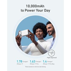 סוללת גיבוי מגנטית Anker MagGo Power Bank 10000mAh (Slim) — לבן