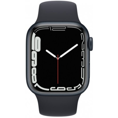 Apple Watch 7 MKMX3HB/A in Midnight color, 41mm.