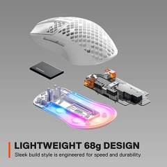 Белая игровая мышь Steelseries Aerox 3 Wireless Gaming Mouse