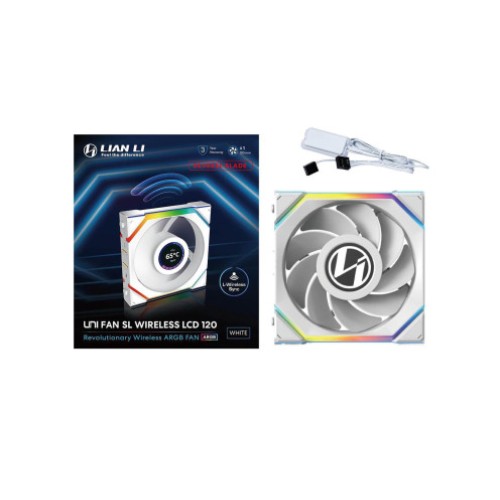 Вентилятор LIAN-LI UNI SL Wireless LCD 120 мм реверсивный белый