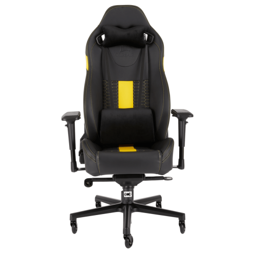 Gaming chair premium CORSAIR T2 ROAD WARRIOR yellow color.