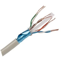 כבל CAT6 23AWG קשיח מסוכך 100 מטר CCAG