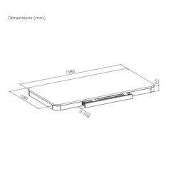 Desktop with drawer — White