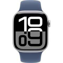 Apple Watch Series 10 GPS 42mm + Cellular in Silver Aluminium with Denim Sport Band S/M (2024)
