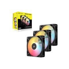 סט מאווררים CORSAIR RS120-R ‏120 מ״מ ARGB PWM רוורס שחור (3 יח׳)