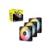 Fan set CORSAIR RS120-R ARGB 120 mm PWM reverse black (3 fans)